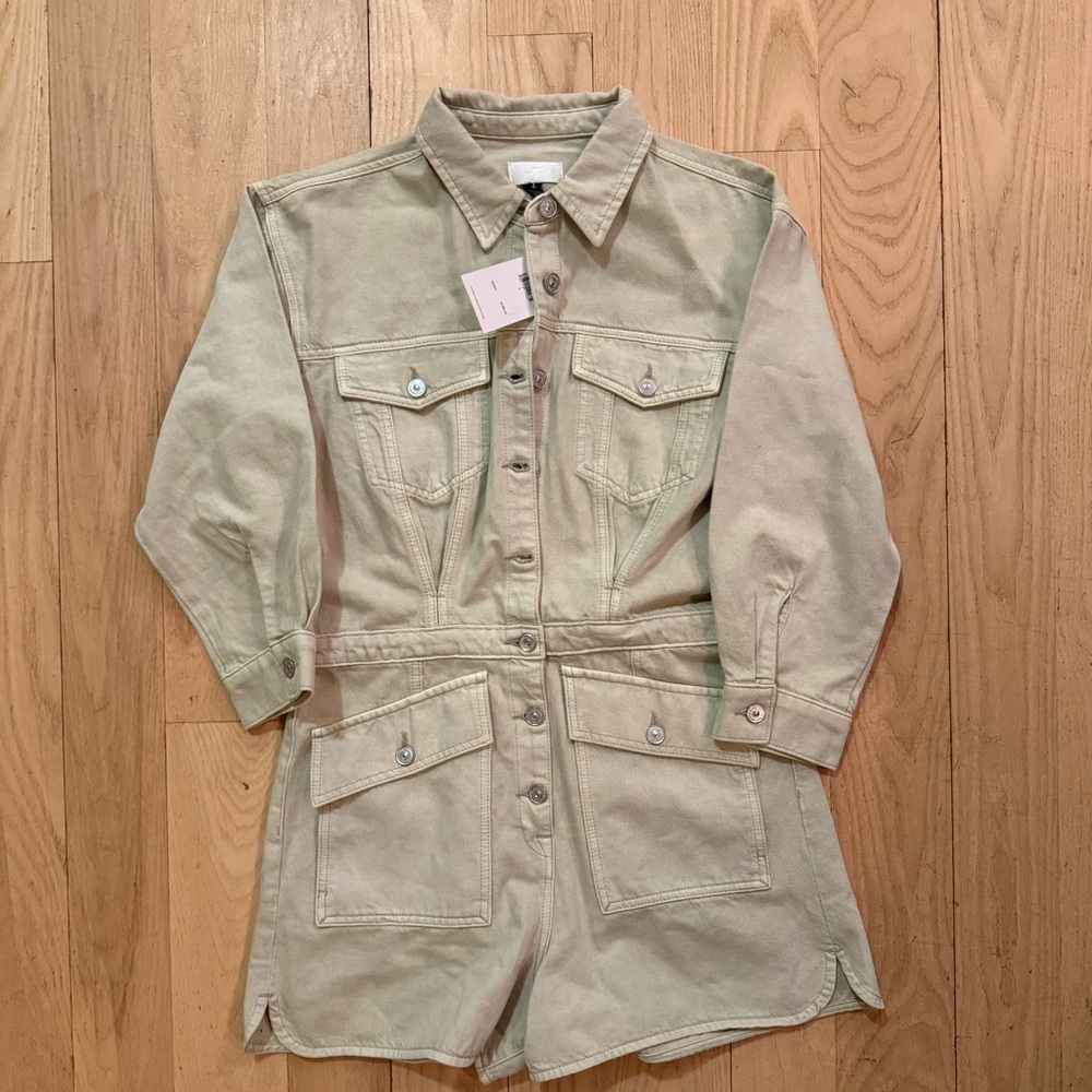7 For All Man Kind Beige Utility Romper